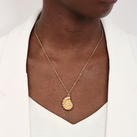 Großhandel Schmuck Einfacher Stil Klassischer Stil Muschel Legierung Irregulär Halskette Mit Anhänger main image 6