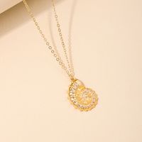 Wholesale Jewelry Simple Style Classic Style Conch Alloy Irregular Pendant Necklace main image 3