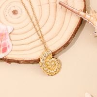 Wholesale Jewelry Simple Style Classic Style Conch Alloy Irregular Pendant Necklace sku image 1