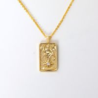 Copper 14K Gold Plated 18K Gold Plated IG Style Baroque Style Modern Style Inlay Card Zircon Pendant Necklace sku image 10