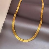 Titanium Steel 18K Gold Plated Vintage Style Classic Style Plating Geometric Solid Color Necklace main image 1