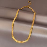 Acero Titanio Chapados en oro de 18k Estilo Vintage Estilo Clásico Enchapado Geométrico Color Sólido Collar main image 3