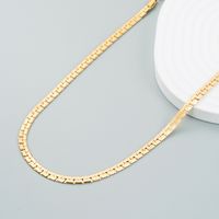 Titanium Steel 18K Gold Plated Vintage Style Classic Style Plating Geometric Solid Color Necklace main image 5