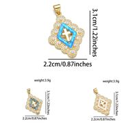 1 Piece 20*22MM 21 * 24mm 22*31mm Copper Pearl Zircon 18K Gold Plated Cross Polished Pendant main image 2