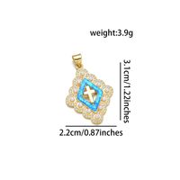 1 Piece 20*22MM 21 * 24mm 22*31mm Copper Pearl Zircon 18K Gold Plated Cross Polished Pendant sku image 4