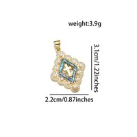 1 Piece 20*22MM 21 * 24mm 22*31mm Copper Pearl Zircon 18K Gold Plated Cross Polished Pendant sku image 5