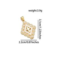 1 Piece 20*22MM 21 * 24mm 22*31mm Copper Pearl Zircon 18K Gold Plated Cross Polished Pendant sku image 6