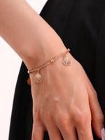 Lässig Strand Einfacher Stil Herzform Schmetterling Hülse Legierung Kette Aushöhlen Frau Armbänder main image 1