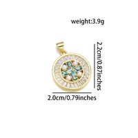 1 Piece 20*22MM 21 * 24mm 22*31mm Copper Pearl Zircon 18K Gold Plated Cross Polished Pendant sku image 8
