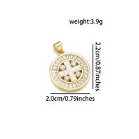 1 Piece 20*22MM 21 * 24mm 22*31mm Copper Pearl Zircon 18K Gold Plated Cross Polished Pendant sku image 9