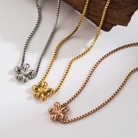 304 Stainless Steel 18K Gold Plated Simple Style Classic Style Streetwear Plating Solid Color Pendant Necklace main image 1