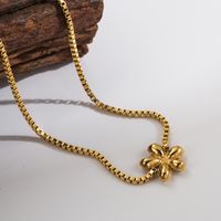 304 Stainless Steel 18K Gold Plated Simple Style Classic Style Streetwear Plating Solid Color Pendant Necklace main image 4
