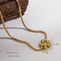 304 Stainless Steel 18K Gold Plated Simple Style Classic Style Streetwear Plating Solid Color Pendant Necklace main image 2