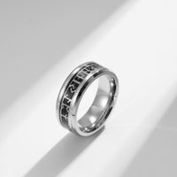 Simple Style Word 304 Stainless Steel 18K Gold Plated Unisex Rings sku image 1