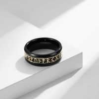 Simple Style Word 304 Stainless Steel 18K Gold Plated Unisex Rings sku image 7