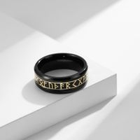 Simple Style Word 304 Stainless Steel 18K Gold Plated Unisex Rings sku image 8