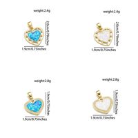 1 Piece 19 * 20mm 19 * 24mm 24*26mm Copper Shell Zircon 18K Gold Plated Star Heart Shape Polished Pendant main image 2