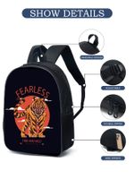 Water Repellent Anti-theft Tiger School Daily Kids Backpack sku image 2