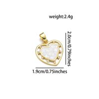 1 Piece 19 * 20mm 19 * 24mm 24*26mm Copper Shell Zircon 18K Gold Plated Star Heart Shape Polished Pendant sku image 2