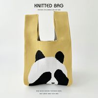 Women's Medium Knit Animal Cute Basic Open Handbag sku image 1