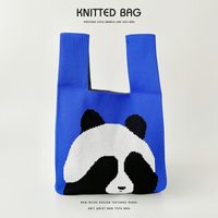 Women's Medium Knit Animal Cute Basic Open Handbag sku image 3