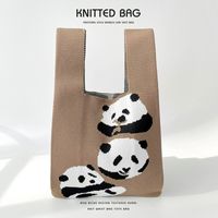 Women's Medium Knit Animal Cute Basic Open Handbag sku image 6