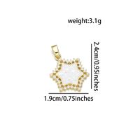 1 Piece 19 * 20mm 19 * 24mm 24*26mm Copper Shell Zircon 18K Gold Plated Star Heart Shape Polished Pendant sku image 8