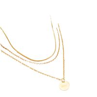 Wholesale Jewelry IG Style Simple Style Round Alloy Three Layer Necklace main image 5