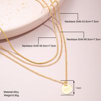 Wholesale Jewelry IG Style Simple Style Round Alloy Three Layer Necklace main image 2