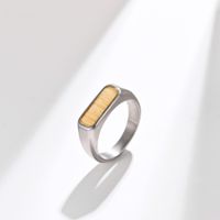 Simple Style Geometric 304 Stainless Steel 18K Gold Plated Rings In Bulk sku image 2