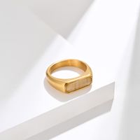 Simple Style Geometric 304 Stainless Steel 18K Gold Plated Rings In Bulk main image 5