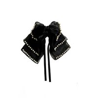 Women's Sweet Bow Knot Cloth Pearl Hair Claws main image 4