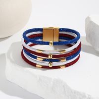 Ethnic Style Classic Style Circle Pu Leather Copper Plating Women's Bangle main image 1