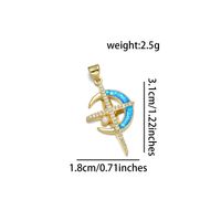 1 Piece 18 * 31mm 19 * 25mm 22*31mm Copper Pearl Zircon 18K Gold Plated Cross Polished Pendant sku image 1