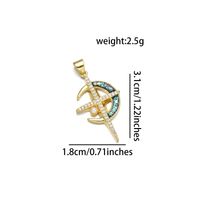 1 Piece 18 * 31mm 19 * 25mm 22*31mm Copper Pearl Zircon 18K Gold Plated Cross Polished Pendant sku image 2