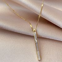 304 Stainless Steel Simple Style Shiny Inlay Oval Zircon Pendant Necklace sku image 1