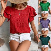 Women's T-shirt Short Sleeve Blouses Streetwear Solid Color main image 1