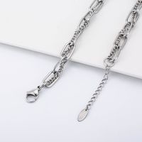304 Stainless Steel Hip-Hop Simple Style Cool Style Braid Geometric Necklace main image 3