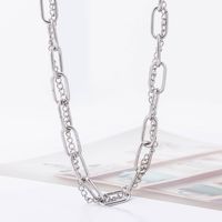 304 Stainless Steel Hip-Hop Simple Style Cool Style Braid Geometric Necklace main image 4