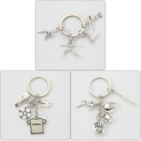Simple Style Solid Color Alloy Keychain main image 2