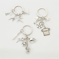 Simple Style Solid Color Alloy Keychain main image 1