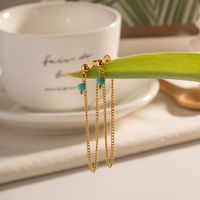 1 Pair IG Style Basic Classic Style Tassel 304 Stainless Steel 18K Gold Plated Drop Earrings main image 1