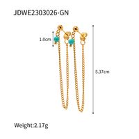 1 Pair IG Style Basic Classic Style Tassel 304 Stainless Steel 18K Gold Plated Drop Earrings main image 2