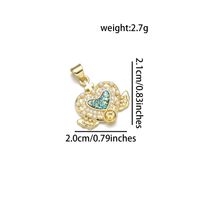 1 Piece 19*28mm 20 * 21mm 21 * 24mm Copper Pearl Zircon 18K Gold Plated Heart Shape Wings Polished Pendant sku image 3