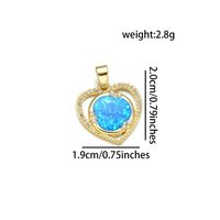 1 Pièce 19*28mm 20*21mm 21*24mm Le Cuivre Perle Zircon Plaqué Or 18K Forme De Cœur Ailes Brillant Pendentif sku image 6