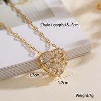 Wholesale IG Style Retro Commute Geometric Star Copper Plating Inlay Gold Plated Zircon Pendant Necklace main image 2