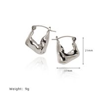 1 Pair Simple Style Classic Style Solid Color 304 Stainless Steel Titanium Steel 18K Gold Plated Earrings main image 2