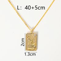 Le Cuivre Plaqué Or 14K Plaqué Or 18K Style IG Style Baroque Style Moderne Incruster Carte Zircon Pendentif sku image 1