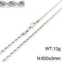 1 Piece 304 Stainless Steel Glass Square Pendant Chain sku image 2
