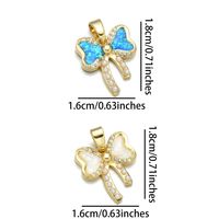 1 Piece 16 * 18 Mm 18 * 21mm 18 * 24mm Copper Pearl Zircon 18K Gold Plated Heart Shape Butterfly Bow Knot Polished Pendant main image 4